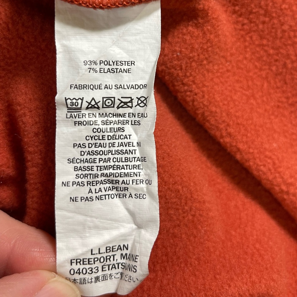 L.L. Bean Men's Mountain Fleece Half-Zip Colorblock Size Large - Picture 7 of 8